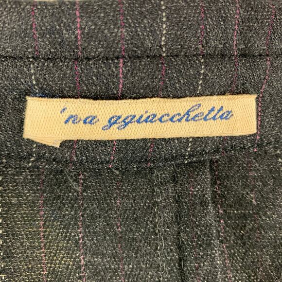 CARRACCI Chest Size 34 Grey Purple Pinstripe Single breasted Sport Coat - Picture 4 of 5